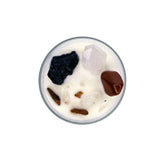 Crystal Candle Intention Grounding Centering Palo Santo scent Cotton Wick
