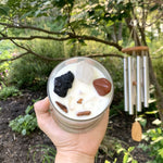 Crystal Candle soy cotton wick healing palo santo scent