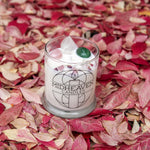 Crystal candle hand-poured intention Soy wax cotton wick Quartz
