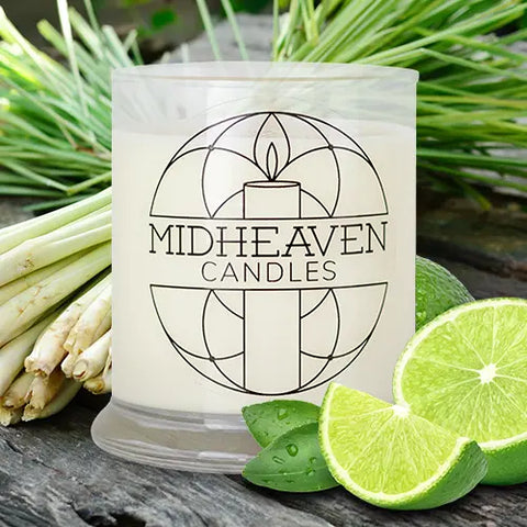 Midheaven Candles-Lemongrass and Lime Soy Candle-Lemongrass and Lime-featured Lemongrass and Lime-refreshing-lime-lemongrass-Summer-Summer scents-tropical-parchouli-zesty-fresh-Finger Lakes-Finger Lakes New York-Bristol NY-Summer refresher-Rochester NY