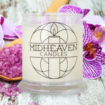 Midheaven Sea Salt and Orchid Soy Candle-Featured Sea Salt and Orchid Photo-Sea salt-orchid-elegant-soft floral-salty-oceanside-ocean-lily of the valley-fresh floral-Summer-Spring-candle-soy candle-Finger Lakes-Finger Lakes New York- Bristol NY-Rochester New York