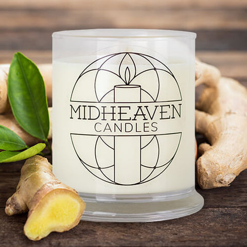 Midheaven Candles-Red Ginger Soy Candle-Featured Red Ginger Photo-ginger-red ginger-fresh-spicy-lemon-earthy-saffron-amber-pepper-Soy Candle-Finger Lakes-Finger Lakes New York-Bristol NY-Rochester NY