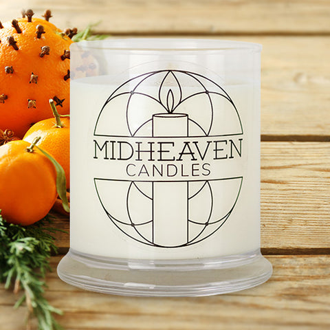 Midheaven Candles-Peppercorn Pomander Soy Candle-Featured Peppercorn Pomander Photo-Orange-Holiday-Winter-Fall-Soy Candle-Finger Lakes-Finger Lakes New York-Bristol NY-zesty-black pepper-Fall scent-spicy-mandarin-sweet-holiday scent-Rochester New York-